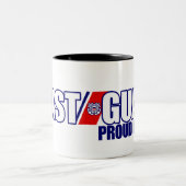 Stolze Küstenwache-Mutter Zweifarbige Tasse (Mittel)