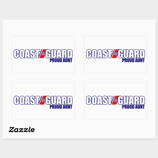 Stolze Küstenwache Rechteckiger Aufkleber (Blatt)