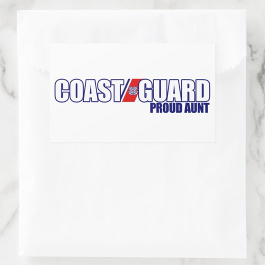 Stolze Küstenwache Rechteckiger Aufkleber (Tasche)