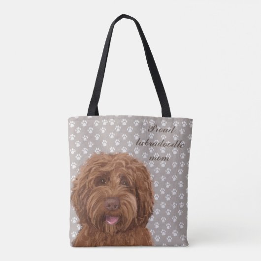 Stolze Labradoodle Mamma <3 Tasche (Rückseite)