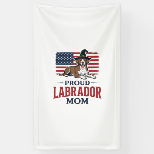 Stolze Labrador-Mama - Patriotischer Hund Hallowee Banner