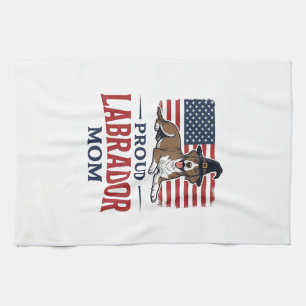 Stolze Labrador-Mama patriotisches Hund-Halloween- Geschirrtuch