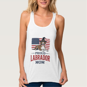 Stolze Labrador-Mama patriotisches Hund-Halloween- Tank Top
