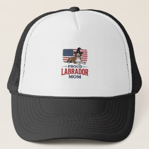 Stolze Labrador-Mama patriotisches Hund-Halloween- Truckerkappe