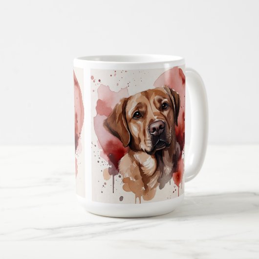 Stolze Labrador-Mutter-Tasse | Valentinstag Hundem Kaffeetasse (VorderseiteRechts)