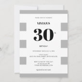 Stolze Lady am Regentag 30. Geburtstag Einladung (Rückseite)