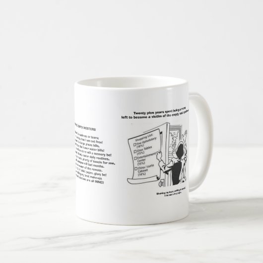 Stolze leere Nester-Tasse Kaffeetasse (VorderseiteRechts)