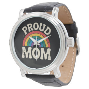 Stolze LGBTQ-Mutter Gay Pride Regenbogen Muttertag Armbanduhr