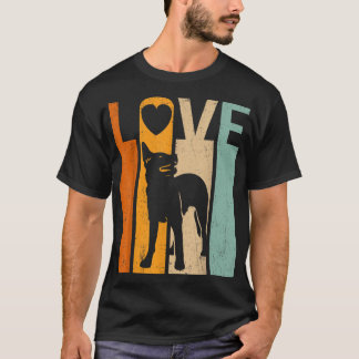 Stolze Liebe Australischer Rind Hund Vintag Hund L T-Shirt