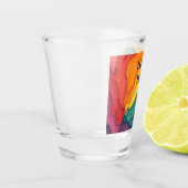 Stolze Liebe der Regenbogenkonstruktion Schnapsglas (Links)