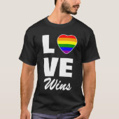 Stolze Liebe gewinnt Rainbow-Herz-T - Shirt (Vorderseite)