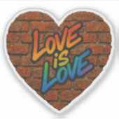 Stolze Liebe ist Liebe Aufkleber (Vorderseite)