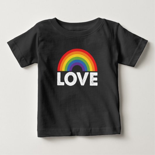 Stolze Liebe ist Liebe Gay Equality Rainbow LGBTQ Baby T-shirt (Vorderseite)
