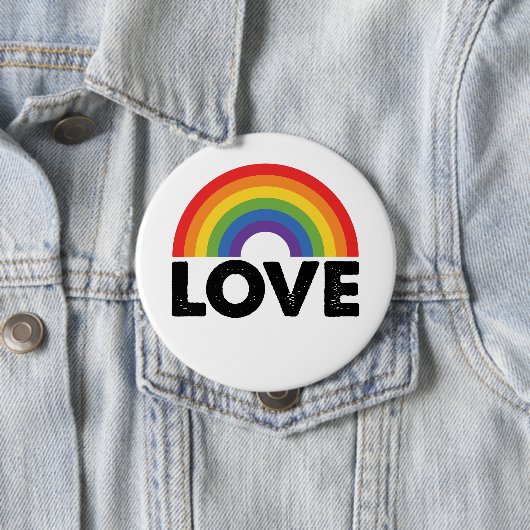 Stolze Liebe ist Liebe Gay Equality Rainbow LGBTQ Button (Beispiel)