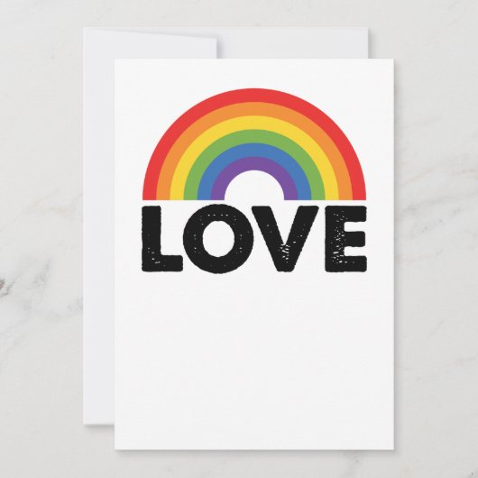 Stolze Liebe ist Liebe Gay Equality Rainbow LGBTQ Einladung (Vorderseite)