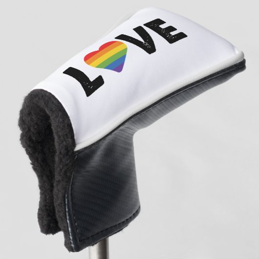 Stolze Liebe ist Liebe Gay Equality Rainbow LGBTQ Golf Headcover (3/4 Vorderseite)