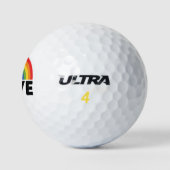 Stolze Liebe ist Liebe Gay Equality Rainbow LGBTQ Golfball (Logo)