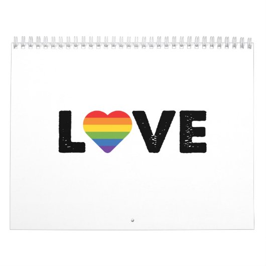 Stolze Liebe ist Liebe Gay Equality Rainbow LGBTQ Kalender (Titelbild)
