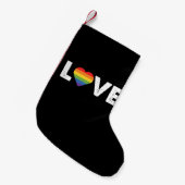 Stolze Liebe ist Liebe Gay Equality Rainbow LGBTQ Kleiner Weihnachtsstrumpf (Vorderansicht (hängend))