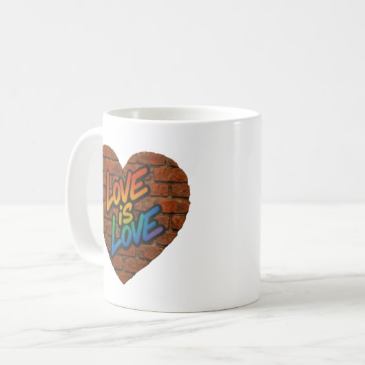 Stolze Liebe ist Liebe Kaffeetasse (Vorderseite Links)