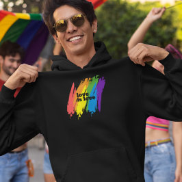 Stolze Liebe ist Liebe LGBT-Regenbogen Hoodie