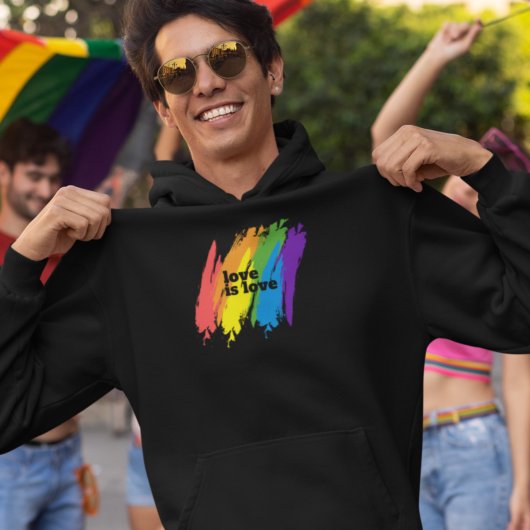Stolze Liebe ist Liebe LGBT-Regenbogen Hoodie