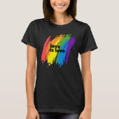Stolze Liebe ist Liebe LGBT-Regenbogen T-Shirt (Vorderseite)