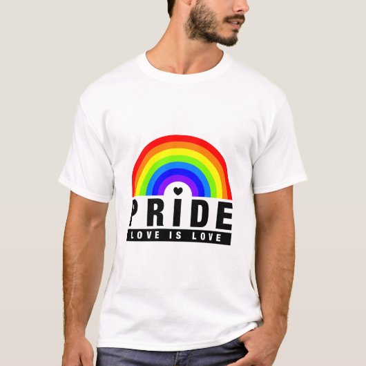 Stolze Liebe ist Liebe LGBTQ T-Shirt (Vorderseite)