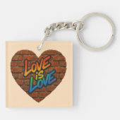 Stolze Liebe ist Liebe Schlüsselanhänger (Rückseite)