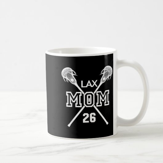 Stolze Liebe Lacrosse-Mutter #26 Lax-Spielerin Num Kaffeetasse (Rechts)