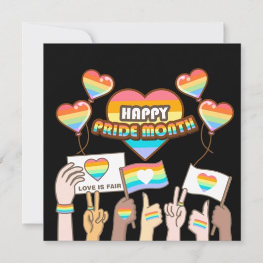 Stolze Liebe. Liebe ist fair. Stolz Monat. (Vorderseite)