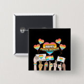 Stolze Liebe. Liebe ist fair. Stolz Monat. Button (Vorne & Hinten)