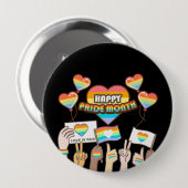 Stolze Liebe. Liebe ist fair. Stolz Monat. Button (Vorne & Hinten)