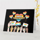 Stolze Liebe. Liebe ist fair. Stolz Monat. Karte (Gelbe Blume)