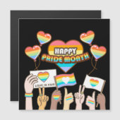 Stolze Liebe. Liebe ist fair. Stolz Monat. Magnetkarte (Vorne/Hinten)