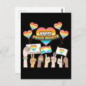 Stolze Liebe. Liebe ist fair. Stolz Monat. Poster Postkarte (Vorne/Hinten)