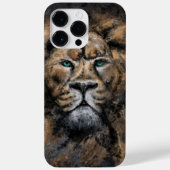 Stolze Löwe mit grünen Augen-Malerei Case-Mate iPhone Hülle (Rückseite)