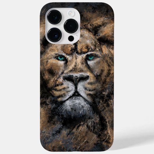 Stolze Löwe mit grünen Augen-Malerei Case-Mate iPhone Hülle (Rückseite)