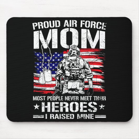 Stolze Luftwaffe-Mutter hat Helden-Flagge-Luftwaff Mousepad (Vorne)