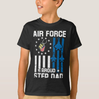 Stolze Luftwaffe-Stiefvater-Flagge Luftwaffenangeh T-Shirt