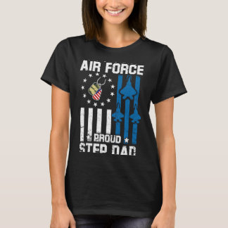 Stolze Luftwaffe-Stiefvater-Flagge Luftwaffenfamil T-Shirt