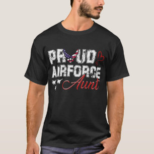 Stolze Luftwaffe Tante US-Heart Militär Frauen T-Shirt