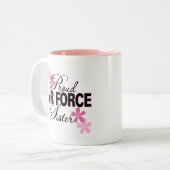 Stolze Luftwaffen-Schwester Zweifarbige Tasse (Vorderseite Links)