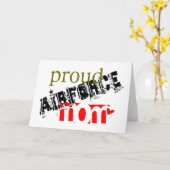 stolze Luftwaffenmutter Karte (Gelbe Blume)