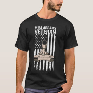Stolze M1A1 Abrams Veteran Flagge Amerikanisch US T-Shirt