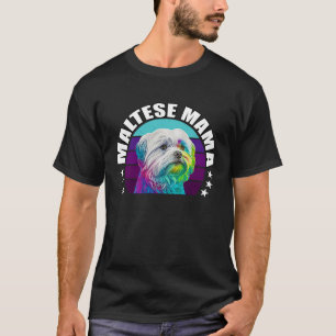 Stolze maltesische Mama Niedlich maltesischer Hund T-Shirt
