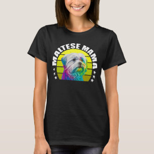 Stolze maltesische Mama Niedlich maltesischer Hund T-Shirt