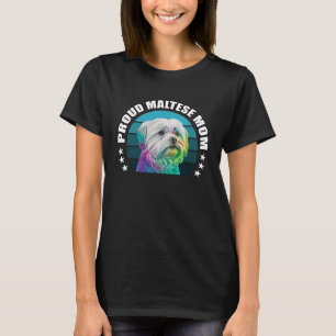 Stolze maltesische Mama Niedlich maltesischer Hund T-Shirt
