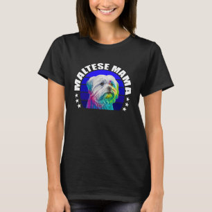 Stolze maltesische Mutter Süßer maltesischer Hund T-Shirt