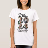 Stolze Mama 2024 Graduate Custom Foto Collage T-Shirt (Vorderseite)